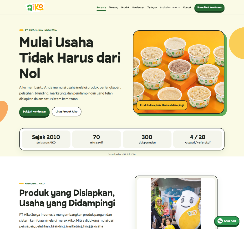Screenshot UI Aiko One