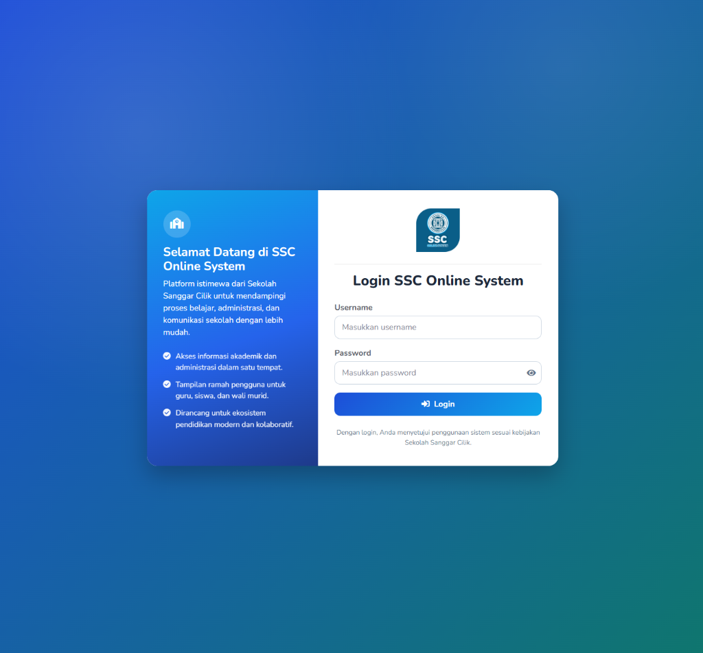 Screenshot UI SSC Online
